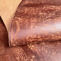 Cuir véritable de vache tanné végétal vintage givré nubuck de couleur 2-2,5 mm, nouveau cuir véritable de vache