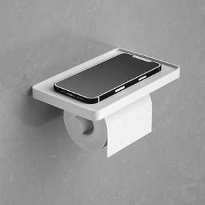 Porte-papier toilette de qualité commerciale sans perçage, étagère murale pour téléphone, support mural pour papier toilette pour chambre d'hôtel - Product Image 1