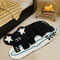 Tapis de salle de bain moelleux et absorbant en microfibre pour hôtel et maison