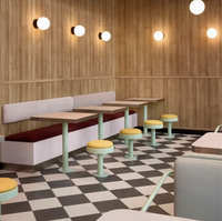 Ensemble de table et chaises de salle à manger en bois de style moderne pour hôtel, café, restaurant