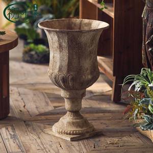 Jarrón <span class=keywords><strong>de</strong></span> Hierro Estilo Wabi Sabi con Acabado Desgastado, Forma <span class=keywords><strong>de</strong></span> Ánfora, para Exhibición <span class=keywords><strong>de</strong></span> Flores, Decoración para Bodas - Product Image 4