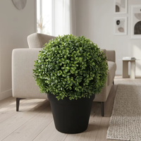 Vente en gros d'usine : Boule d'herbe artificielle en plastique Guazi/Milan en pot – Durable, différentes tailles pour décorations intérieures/extérieures