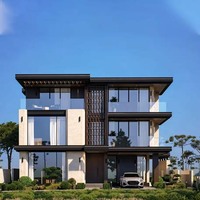 Villa préfabriquée construite avec des panneaux d'isolation thermique en ciment EPS