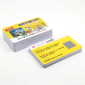 Hoge Kwaliteit Scratch Off Card Qr Code Afdrukken Glossy Pvc Kaart Voor Id Identificatie