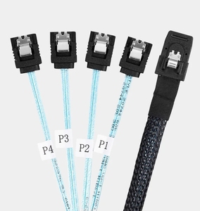 Convertisseur adaptateur MiniSAS vers SATA, contrôleur Mini SAS <span class=keywords><strong>SFF</strong></span> <span class=keywords><strong>8087</strong></span> 6gb vers 4 SATA câble de dérivation avant connecteur <span class=keywords><strong>SFF</strong></span>-<span class=keywords><strong>8087</strong></span> vers 4 SATA - Product Image 2