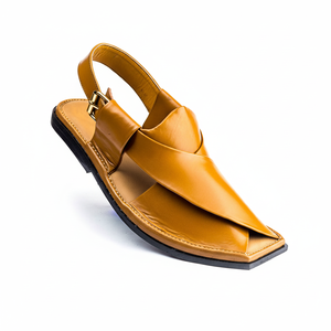 Chaussures pour hommes peshawari chappal de première qualité faites à la main en cuir pur design traditionnel élégant semelle souple mode en gros - Product Image 1
