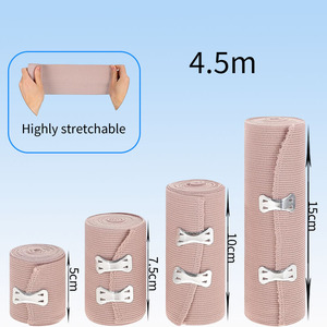 Penjualan laris perban medis katun tinggi perban elastis dengan klip aluminium untuk lengan, kaki, lutut, kaki - Product Image 2