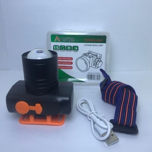 Lampe frontale LED télescopique en alliage d'aluminium AT-350 avec zoom, lampes de camping au lithium-ion pour une utilisation en extérieur - Product Image 3