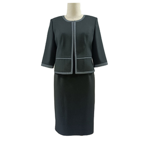 Plus <b>Size</b> Women's Business Dress Sets Chiffon Anti-wrinkle Breathable Knee Length for Work - Product Image 5
