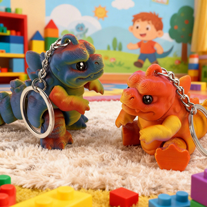 Vashine Porte-clés Monstre en PLA Imprimé en 3D, Léger et Personnalisé, Figurine d'Action de Dessin Animé pour Enfants, Breloque de Sac - Product Image 1