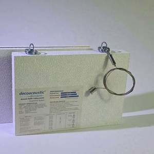 Panel Acústico de Fibra de Vidrio para Techo, con Suministros Chinos, Paneles Decorativos de Fibra de Vidrio Suspendidos, Estilo Madera sin Marco - Product Image 1