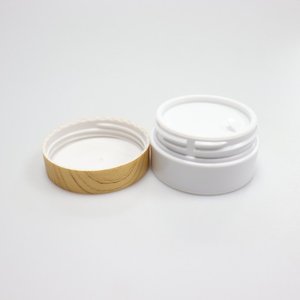할인 50g 100g 알루미늄 광택 나사 탑 PCR 및 PP 재료 두께 화장품 크림 벽 플라스틱 항아리 - Product Image 4