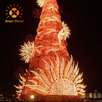 Watianpu — décor de décoration extérieure de 4M, lampes à Led, motifs artificiels 3d, design Unique, en forme de gâteau, centre commercial, arbre de noël, nouveau style, 2021