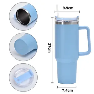 Thiết kế mới thermoses cup phổ biến công suất lớn biểu tượng tùy chỉnh 40 oz Nắp xử lý đôi tường thép không gỉ cốc cốc - Product Image 4