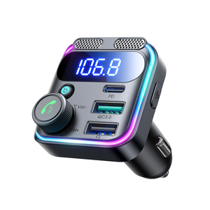 Joyroom 48W Dual-mic sạc xe hơi xe MP3 máy nghe nhạc không dây xe FM Radio Transmitter - Product Image 2
