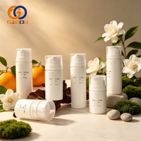 Bouteille à pompe sans air en plastique PP blanche de 30 ml, 50 ml, 100 ml pour lotion, crème, soin de la peau, bouteille cylindrique
