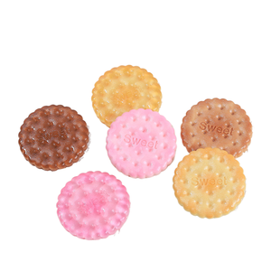 KI xiduo <span class=keywords><strong>Galletas</strong></span> redondas de <span class=keywords><strong>soda</strong></span> dulce, juguetes de comida DIY, pinzas para el pelo, accesorios de pegamento, resina y material para accesorios. - Product Image 4