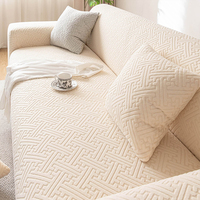 Housses de Canapé Extensibles Lavables en Chenille Imprimée Personnalisée, Style Minimaliste Nordique, pour Canapés Sectionnels - Vente en Gros