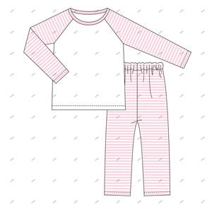 للبيع بالجملة من Lanye طقم بلينغ بأكمام طويلة مخطط قطني عالي الجودة فارغ من Lanye - Product Image 4