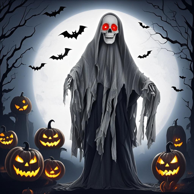 Halloween Standing Animated Skeletons Wholesale Light up Eyes Animated Props With Scary Sound