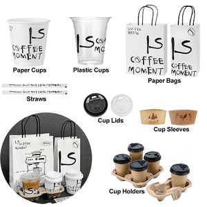 8 oz Logo personalizzato monouso PE pated Kraft <span class=keywords><strong>doppia</strong></span> <span class=keywords><strong>parete</strong></span> di carta tazze di stampaggio a caldo da asporto per andare <span class=keywords><strong>caffè</strong></span> bere tazza di carta con coperchio - Product Image 5