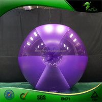 Costume gonflable Hongyi, combinaison gonflable transparente violette, boule roulante gonflable
