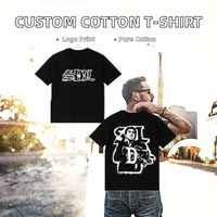 Kaos Pria Rajut Solid 100% Katun dengan Logo Custom, Regular Fit, Lengan Pendek, Formal Musim Panas, Lembut, Bernapas, Ramah Lingkungan