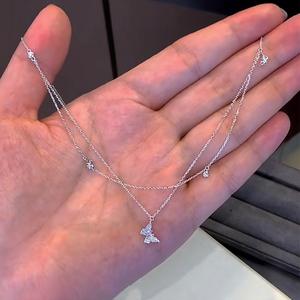 Broche-collier en argent sterling S925 à haute brillance, design rétro, plume exquise, intégrée à deux tenues - Product Image 4