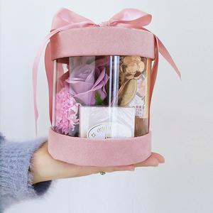 Petit Pas Cher Nouveau Cylindre Rose Boîte À Bonbons Mariage Personnaliser Bonbonnière - Product Image 2