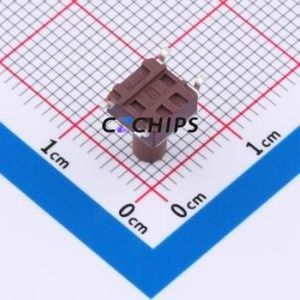 TSB06331-095D332DH-L0500 Tactile Switch SMD-4P,6.1x6.1mm Switch Single Pole Single Throw Round Button 1.8N 6.1mm - Product Image 2