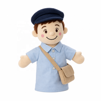 Marionnette à main en peluche personnalisée avec membres mobiles, jouet en peluche doux, cadeau promotionnel de marque OEM, approvisionnement en gros