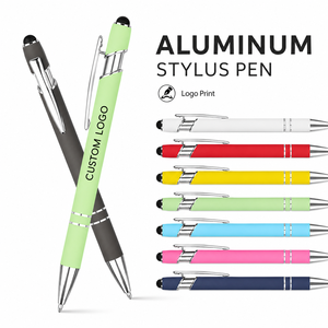 Soft Touch Aluminum Stylus <b>Ballpoint</b> <b>Pen</b> Custom Logo Metal Writing <b>Pen</b> For Schools Offices Banks And Promotional Campaigns Bulk - Product Image 1