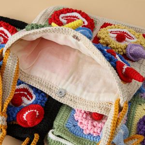 Wholesale EFANBEANIE Hand-woven <b>Wool</b>/Silk Cute Flower Ruffle Cartoon Bags 350grams China for Holidays - Product Image 6
