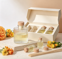 Bouteille en verre de luxe pour parfum d'ambiance, diffuseur à bâtonnets d'huiles essentielles, désodorisant d'air, bouteille d'aromathérapie en gros
