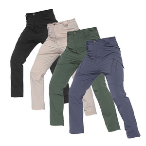 YUEMAI Pantaloni Cargo da <span class=keywords><strong>Uomo</strong></span> Impermeabili Neri ad Asciugatura Rapida per Escursionismo e Sport all'Aperto - Product Image 1