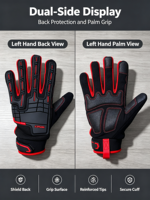Gants unisexes HAIYI à doigts entiers, protection UV, antidérapants, extensibles, avec sangle de poignet réglable, renforcés pour la conduite, le cyclisme et les activités de plein air