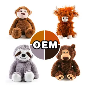 Peluche lestée personnalisée lavande parfumée coussin chauffant micro-ondable animaux en peluche lesté paresseux jouets en peluche pour l'anxiété