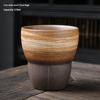 Tasse à expresso en grès de style vintage Tasse à thé au design japonais Sublime Céramique Home Office Drinkingware