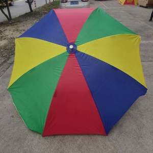 Four-color Beach Umbrella Advertising Parasol Outdoor Night Market Stall Sunshade Umbrella Large Round Umbrella - Product Image 3