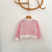 Cárdigan de Bebé Personalizado de Boutique, 100% Algodón Tejido, con Flores 3D, Elegante Suéter para Niños, Conjuntos de Ropa para Niños Pequeños