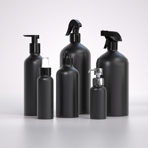 100ml Customized Printed logo Matte Black Metal Packing Bottles for <b>Liquid</b> Food Grade Aluminum Bottle for Water - Product Image 1