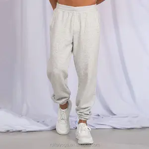 High Quality Cotton Fleece Solid Color Cuffed Casual Jogger Unisex Track Pant Custom Jogging Sports Gym Oversized Men Sweatpants