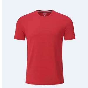 Camiseta de Hombre 100% Algodón Orgánico, Transpirable, de Secado Rápido, Corte Regular, Lisa, con Patrón Sólido, Tejido de Punto, Gran Venta - Product Image 1
