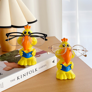 Nuevo y Divertido Marco de Gafas con Forma de Pollito, Estilo Art Deco, Resina Ecológica, Decoración de Escritorio con Naturaleza Muerta - Product Image 6
