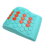Coussin de yoga portable, écologique, lavable, pliable et durable en coton et mousse PU, avec points d'acupuncture anti-stress et masseur à aiguilles