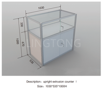 Comptoir d'exposition LINGTONG, table de réception pliable et portable avec cadre en aluminium pour salon professionnel et bureau
