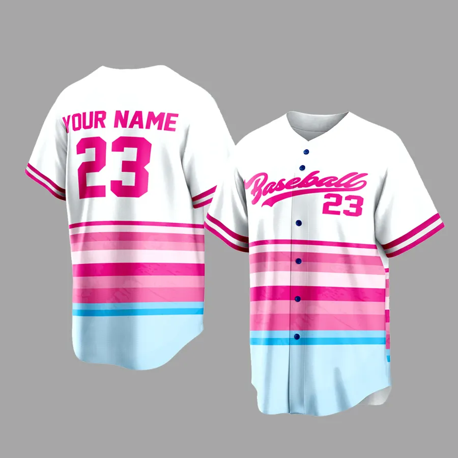 Chinese Factory Girls Black And Red Sublimated Jerseys Person nalise Jersey Baseball Shirts