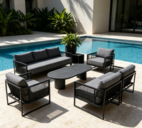 Ensemble de table et chaises en rotin Prima, polyvalent, compact, pour balcon extérieur, idéal pour les coins extérieurs d'appartements.