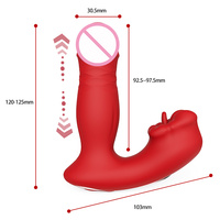 Erwachsenen-Sexspielzeug APP-gesteuerter Automatischer Teleskop-Masturbator Zungen-Leck-Vibrator Sextoy Dildo für Frauen Massage
