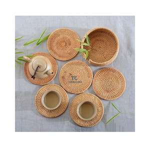 Cargador barato placas de mimbre al por mayor de Vietnam manteles individuales de ratán de la naturaleza listo para enviar - Product Image 2